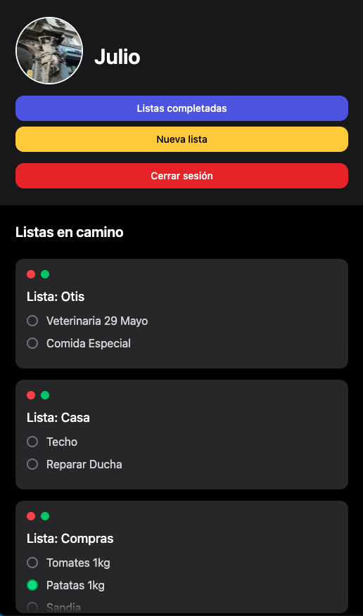 Captura del proyecto to-do
